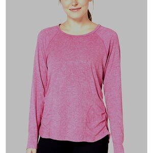 Athleta Womens XL Fastest Track Pullover Pink Athletic Long Sleeve -lpb26